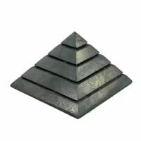 Пирамида из шунгита Саккара полированная 100 мм - гармонизатор пространства