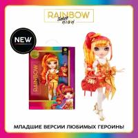 Рейнбоу Хай Кукла Junior Лаурель де Виус 24 см оранжевая с аксессуарами RAINBOW HIGH