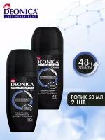 Антиперспирант Deonica For Men активная защита, ролик, 50 мл, 2 шт