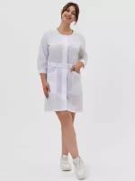 Медицинский женский халат 333.1.1 Uniformed, ткань тиси, укороченный, рукав 3/4, на пуговицах, цвет белый, рост 170-176, размер 44