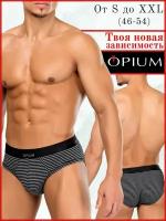 Трусы Opium, размер M, черный, серый