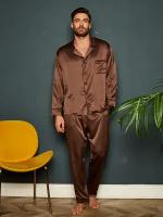 Пижама Малиновые сны, размер 46, коричневый