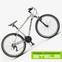 Велосипед горный Navigator-590 V 26" K010 16" Серый/салатовый (item:030 )