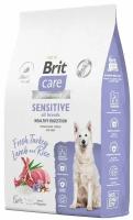 Сухой корм Brit Care SENSITIVE All Breeds HEALTHY DIGESTION Fresh Turkey Lamb and Rice для собак с индейкой и ягненком, 3кг