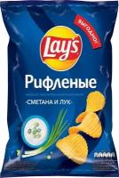 Чипсы Lay's Рифленые Сметана и лук