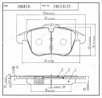 Iberis колодки тормозные пер к-т ford mondeo iv ib153133 (oem 1566232)