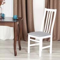 Стул TetChair SWEDEN / 1 шт. в упаковке Многослойная фанера, 41*40*99 см, white, ткань тёмно-серая (150) разобранный