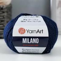 Пряжа "Milano" 8%альпака, 20%шерсть, 8%вискоза, 64%акрил 130м/50гр