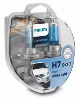 Лампа автомобильная галогенная Philips Crystal Vision 12972CVSM H7 12V 55W + W5W PX26d 4300K 2 шт