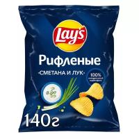 Чипсы картофельные Lay's Сметана и лук, 140/