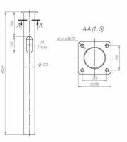 Закладная деталь фундамента ЗДФ-0,133-1,5(К200-150-4х20) для опоры 7 метров 02 00-001226 Пересвет
