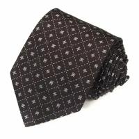 Коричневый галстук в ромбик Celine 820385