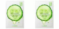 The Saem Маска на тканевой основе для лица с экстрактом огурца Natural Cucumber Mask Sheet 21мл 2шт