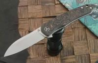 Складной нож QSP Knife Otter QS140-B1, сталь Crucible CPM S35VN, рукоять карбон с медью