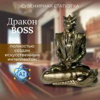 Статуэтка дракон бронзовая/ Эксклюзивный сувенир/ Подарок начальнику Boss