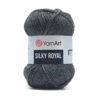 Пряжа для вязания YarnArt 'Silky Royal' 50гр 140м (35% шелковая вискоза, 65% шерсть мериноса) (435 черный), 5 мотков