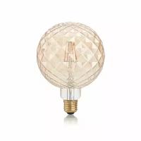 Лампа филаментная ideal lux Globo Vintage Pearl G115 Шар 4Вт 360Лм 1800К CRI80 Е27 230В Янтарь Стекло Не диммируемая 201290