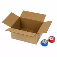 Картонная коробка 40х30х20 см / Коробка для переезда, упаковки и хранения / Гофрокороб 400*300*200, 10 штук