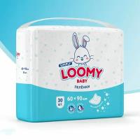 Пеленки одноразовые впитывающие Loomy Baby Simply, 90x60 см, 30 шт