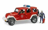 Масштабная модель BRUDER 02-528 Внедорожник Jeep Wrangler Unlimited Rubicon Пожарная с фигуркой