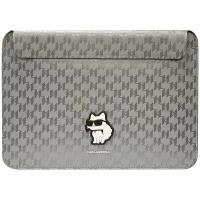 Чехол Karl Lagerfeld Saffiano Sleeve Monogram NFT серебряный (KLCS14SAKHPCG)