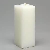 Свеча декоративная Мир свечей Квадрат, белый, 6 х 15 см