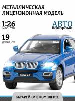 Легковой автомобиль Автопанорама BMW X6 JB1200121 1:26, 19 см, синий