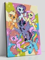 Картина по номерам на холсте/ My little pony 30х40 см