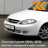 Бампер передний в цвет Chevrolet Lacetti (2004-2013) хэтчбек GAZ - Summit White - Белый