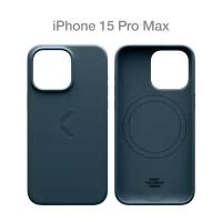 Силиконовый чехол COMMO Shield Case для iPhone 15 Pro Max, с поддержкой беспроводной зарядки, Blue