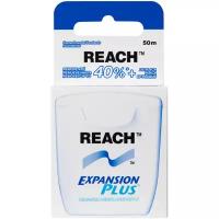 Вощеная зубная нить REACH Dentotape, 50м, утолщенная с легким мятным вкусом