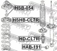 Сайлентблок амортизатора, HAB191 FEBEST HAB-191