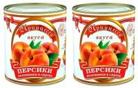 Принцесса вкуса Персики консервированные, половинки в сиропе, 425 мл, 2 шт