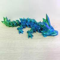 Кристальный дракон, сине-зеленый