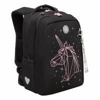 Рюкзак школьный GRIZZLY с карманом для ноутбука 13", двумя отделениями, анатомической спинкой, для девочки RG-466-1/1
