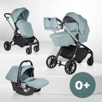 Коляска 3 в 1 для новорожденных Farfello Baby Shell, Зеленый