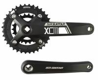 Система шатунов Suntour CW15-XCM алюминиевая, 2X9 скоростей, T36/22, длина шатуна 175мм, под каретку квадрат 113мм, черная