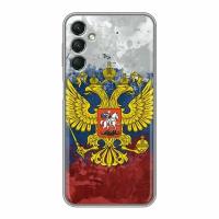 Дизайнерский силиконовый чехол для Гэлакси А24 4Ж / Samsung Galaxy A24 4G Российский флаг и герб