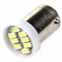 Автолампа диод T8,5 (T4W) 24V 8 SMD BA9s 1-конт Белая SKYWAY Габариты