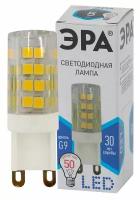 Светодиодная LED лампа ЭРА G9 220V 5W(400lm) 4000K 4K 50x16 JCD-5w-220V-corn, ceramics-840-G9 силикон, керамика 6536 Б0027864