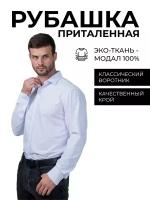 Мужская рубашка размер XXXL, сорочка мужская, рубашка с длинным рукавом классическая, рубашка slim fit GROSSIR