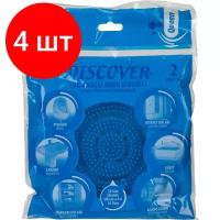 Комплект 4 упаковок, Дезодоратор листовой для писсуаров многофункциональн Discover Queen