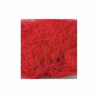 Природный материал - Сизаль натуральный, 50 г, цвет красный, 1 упаковка