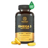 Омега 3 1000мг MISHIDO 180 капсул рыбий жир Omega 3