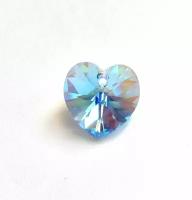 Подвеска Swarovski сердце 18х17,5мм 6228 Aquamarine AB