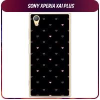 Силиконовый чехол на Sony Xperia XA1 plus / Сони Иксперия XA1 Плюс "Чехол с сердечками"