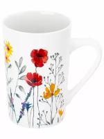 Кружка / чашка для кофе, чая 380 мл 12х8х12,2 см Elan Gallery Цветочное настроение - красные маки