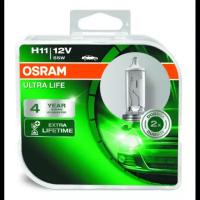 Лампа автомобильная галогенная OSRAM 64211ULT-HCB H11 12V 55W PGJ19-2 2 шт