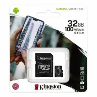 Карта памяти MicroSD 32GB Kingston Class 10 Canvas Select Plus A1 (100 Mb/s) + SD адаптер