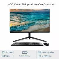 моноблок компьютер AOC 24" (Intel core i7-1260P(2.1 ГГц), DDR4 16 ГБ, 512 ГБ SSD, Windows 11 Pro), черный, русская клавиатура